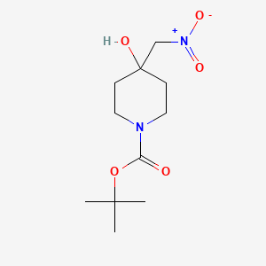 molecular formula C11H20N2O5 B1442470 Tert-butyl 4-hydroxy-4-(nitromethyl)piperidine-1-carboxylate CAS No. 819800-93-6