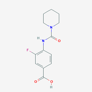 molecular formula C13H15FN2O3 B1442472 3-Fluoro-4-[(piperidine-1-carbonyl)amino]benzoic acid CAS No. 1282874-15-0