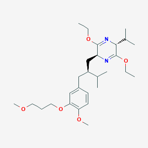 molecular formula C28H46N2O5 B1442475 (2S,5R)-3,6-Diethoxy-2,5-dihydro-2-[(2S)-2-[[4-methoxy-3-(3-methoxypropoxy)phenyl]methyl]-3-methylbutyl]-5-(1-methylethyl)pyrazine CAS No. 866030-33-3