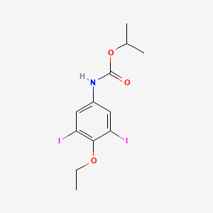 molecular formula C12H15I2NO3 B14424750 Propan-2-yl (4-ethoxy-3,5-diiodophenyl)carbamate CAS No. 84971-34-6