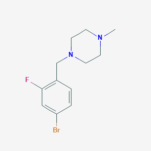 molecular formula C12H16BrFN2 B1442476 1-(4-Bromo-2-fluorobenzyl)-4-methylpiperazine CAS No. 1249727-85-2