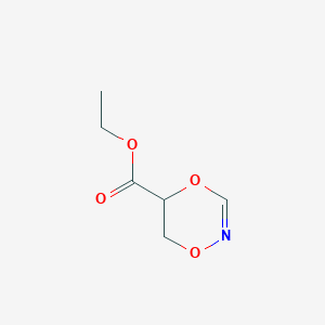 molecular formula C6H9NO4 B144248 Ethyl 5,6-dihydro-1,4,2-dioxazine-5-carboxylate CAS No. 132094-62-3