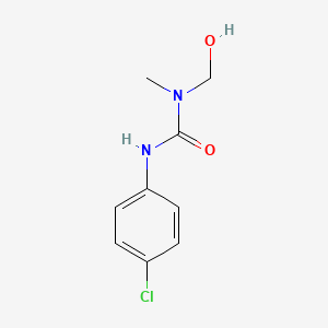 molecular formula C9H11ClN2O2 B14424822 N'-(4-Chlorophenyl)-N-(hydroxymethyl)-N-methylurea CAS No. 84640-48-2