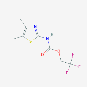 molecular formula C8H9F3N2O2S B1442485 2,2,2-trifluoroethyl N-(dimethyl-1,3-thiazol-2-yl)carbamate CAS No. 1306606-07-4