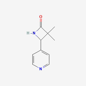 molecular formula C10H12N2O B1442487 3,3-Dimethyl-4-(pyridin-4-yl)azetidin-2-one CAS No. 180181-64-0