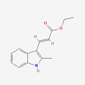 molecular formula C14H15NO2 B1442490 3-(2-Methyl-1H-indol-3-YL)-acrylic acid ethyl ester CAS No. 854694-25-0