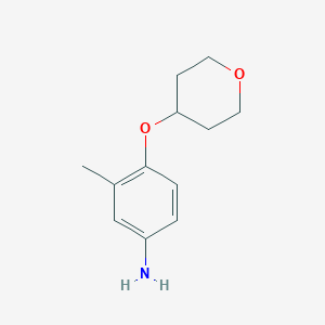 molecular formula C12H17NO2 B1442493 3-甲基-4-(氧杂环丁氧基)苯胺 CAS No. 1247371-46-5