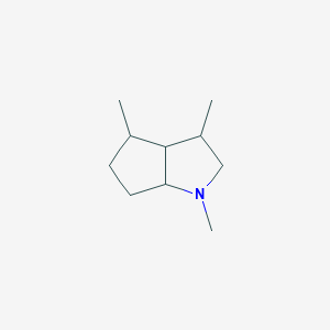 molecular formula C10H19N B14424933 1,3,4-Trimethyloctahydrocyclopenta[b]pyrrole CAS No. 87401-79-4
