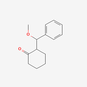 molecular formula C14H18O2 B14424980 Cyclohexanone, 2-(methoxyphenylmethyl)- CAS No. 85670-57-1