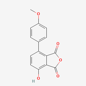 molecular formula C15H10O5 B14424981 4-Hydroxy-7-(4-methoxyphenyl)-2-benzofuran-1,3-dione CAS No. 84185-72-8