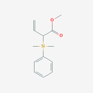 molecular formula C13H18O2Si B14425040 Methyl 2-[dimethyl(phenyl)silyl]but-3-enoate CAS No. 82654-01-1