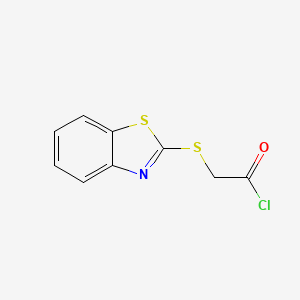 molecular formula C9H6ClNOS2 B14425045 [(1,3-Benzothiazol-2-yl)sulfanyl]acetyl chloride CAS No. 80357-75-1