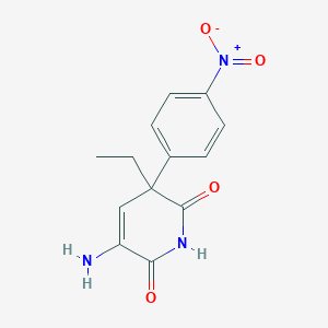 molecular formula C13H13N3O4 B14425080 5-Amino-3-ethyl-3-(4-nitrophenyl)pyridine-2,6(1H,3H)-dione CAS No. 83417-13-4