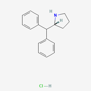 molecular formula C17H20ClN B1442511 (R)-2-Benzhydrylpyrrolidine hydrochloride CAS No. 23627-61-4