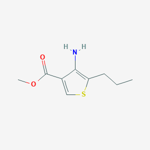 molecular formula C9H13NO2S B14425132 Methyl 4-amino-5-propylthiophene-3-carboxylate CAS No. 81741-97-1