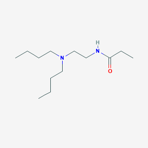 molecular formula C13H28N2O B14425142 N-[2-(Dibutylamino)ethyl]propanamide CAS No. 82154-67-4
