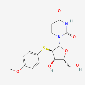 molecular formula C16H18N2O6S B14425181 2'-S-(4-Methoxyphenyl)-2'-thiouridine CAS No. 85207-45-0