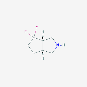molecular formula C7H11F2N B1442521 cis-4,4-Difluorooctahydrocyclopenta[c]pyrrole CAS No. 1251008-46-4