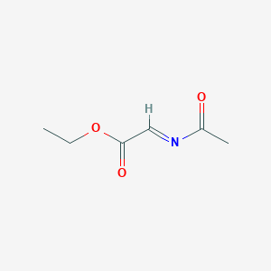 molecular formula C6H9NO3 B14425227 Acetic acid, (acetylimino)-, ethyl ester CAS No. 81357-10-0