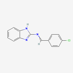 molecular formula C14H10ClN3 B14425250 N-(1H-Benzimidazol-2-yl)-1-(4-chlorophenyl)methanimine CAS No. 84257-83-0