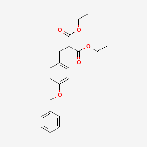 molecular formula C21H24O5 B14425266 Diethyl {[4-(benzyloxy)phenyl]methyl}propanedioate CAS No. 84184-50-9