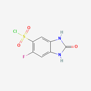 6-fluoro-2-oxo-2,3-dihydro-1H-benzimidazole-5-sulfonyl chloride