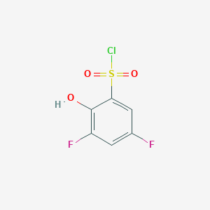 molecular formula C6H3ClF2O3S B1442529 3,5-Difluoro-2-hydroxybenzene-1-sulfonyl chloride CAS No. 165661-51-8