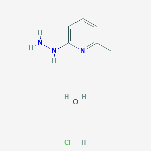 molecular formula C6H12ClN3O B1442531 2-Hydrazino-6-methylpyridine hydrochloride hydrate CAS No. 1456807-58-1