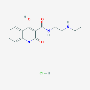 molecular formula C15H20ClN3O3 B1442533 4-Hydroxy-1-methyl-2-oxo-1,2-dihydro-quinoline-3-carboxylic acid (2-ethylamino-ethyl)-amide hcl CAS No. 1172844-37-9