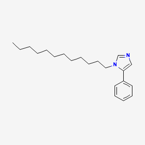 molecular formula C21H32N2 B14425335 1-Dodecyl-5-phenyl-1H-imidazole CAS No. 85899-63-4