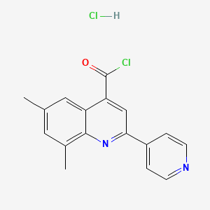 molecular formula C17H14Cl2N2O B1442539 6,8-Dimethyl-2-(pyridin-4-yl)quinoline-4-carbonyl chloride hydrochloride CAS No. 1332529-02-8