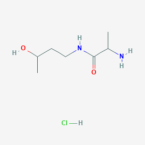 molecular formula C7H17ClN2O2 B1442540 2-Amino-N-(3-hydroxybutyl)propanamide hydrochloride CAS No. 1246172-73-5