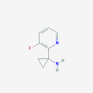 molecular formula C8H9FN2 B1442541 1-(3-Fluoropyridin-2-yl)cyclopropanamine CAS No. 1266215-52-4
