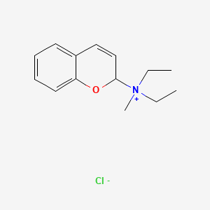 molecular formula C14H20ClNO B14425472 N,N-Diethyl-2H-1-benzopyran-3-methanamine hydrochloride CAS No. 83823-39-6