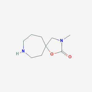 molecular formula C9H16N2O2 B1442548 3-甲基-1-氧杂-3,8-二氮杂螺[4.6]十一烷-2-酮 CAS No. 1308384-30-6
