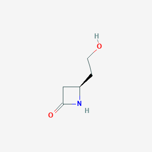 molecular formula C5H9NO2 B14425505 (4R)-4-(2-Hydroxyethyl)azetidin-2-one CAS No. 80559-22-4
