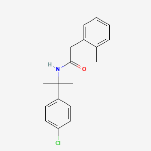 molecular formula C18H20ClNO B14425543 N-[2-(4-Chlorophenyl)propan-2-yl]-2-(2-methylphenyl)acetamide CAS No. 80488-07-9