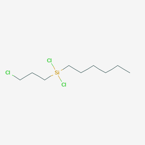 molecular formula C9H19Cl3Si B14425633 Dichloro(3-chloropropyl)hexylsilane CAS No. 81347-57-1