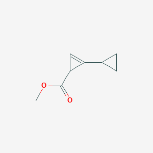 molecular formula C8H10O2 B14425663 Methyl 2-cyclopropylcycloprop-2-ene-1-carboxylate CAS No. 81166-87-2