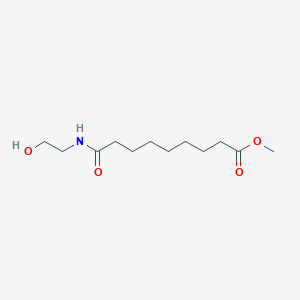 molecular formula C12H23NO4 B14425668 Methyl 9-[(2-hydroxyethyl)amino]-9-oxononanoate CAS No. 84252-67-5