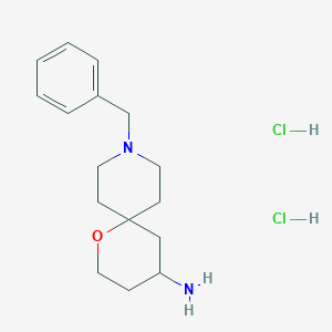 molecular formula C16H26Cl2N2O B1442567 9-Benzyl-1-oxa-9-azaspiro[5.5]undecan-4-amine;dihydrochloride CAS No. 1332531-13-1
