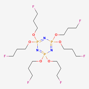 molecular formula C18H36F6N3O6P3 B1442569 Hexakis(3-fluoropropoxy)phosphazene CAS No. 1346521-36-5