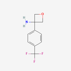 molecular formula C10H10F3NO B1442570 3-(4-(Trifluoromethyl)phenyl)oxetan-3-amine CAS No. 1349972-67-3