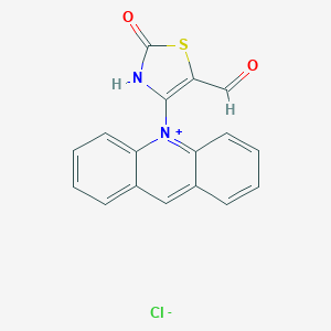 molecular formula C17H11ClN2O2S B14425720 10-(5-Formyl-2-oxo-2,3-dihydro-1,3-thiazol-4-yl)acridin-10-ium chloride CAS No. 85833-54-1