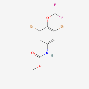 molecular formula C10H9Br2F2NO3 B14425723 Ethyl [3,5-dibromo-4-(difluoromethoxy)phenyl]carbamate CAS No. 84970-92-3