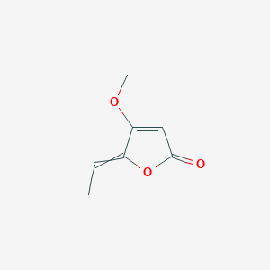 molecular formula C7H8O3 B14425765 5-Ethylidene-4-methoxyfuran-2(5H)-one CAS No. 82289-96-1