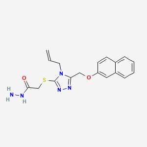molecular formula C18H19N5O2S B1442582 2-({4-allyl-5-[(2-naphthyloxy)methyl]-4H-1,2,4-triazol-3-yl}thio)acetohydrazide CAS No. 1306739-09-2