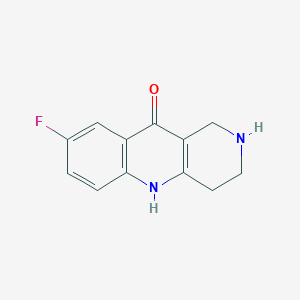 molecular formula C12H11FN2O B1442585 8-fluoro-1,3,4,5-tetrahydrobenzo[b][1,6]naphthyridin-10(2H)-one CAS No. 1338652-61-1