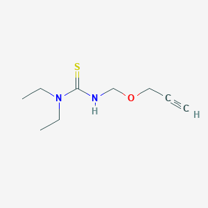 molecular formula C9H16N2OS B14425852 N,N-Diethyl-N'-{[(prop-2-yn-1-yl)oxy]methyl}thiourea CAS No. 81066-27-5