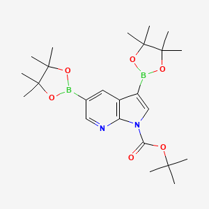 Tert-butyl 3,5-bis(4,4,5,5-tetramethyl-1,3,2-dioxaborolan-2-YL)-1H-pyrrolo[2,3-B]pyridine-1-carboxylate